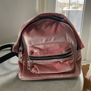 Pink Velvet Mini Backpack